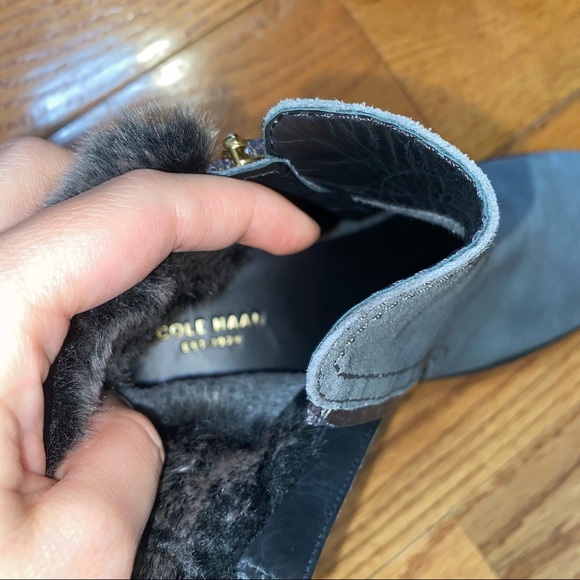 COLE HAAN GREY QUINNEY WATERPROOF BOOTIE SIZE 8 - Picture 8 of 9
